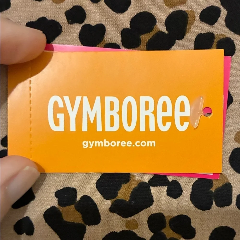 NWT Gymboree Leopard Print Dress with Black Details and detached bloomers 18-24
